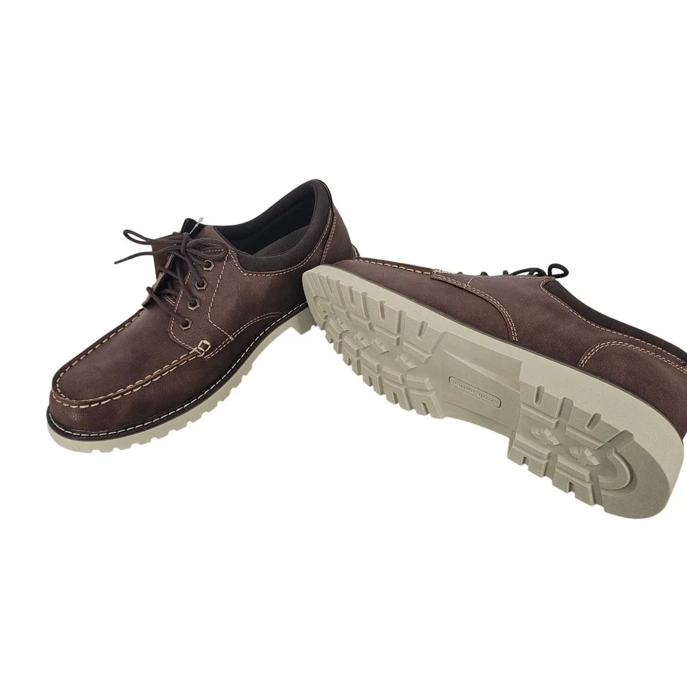 Eddie Bauer Mens Strider Tan Moc Toe Oxford Shoes Size 13‎ Brown Rugged Casual